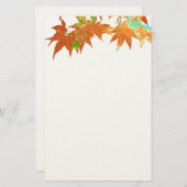 Festive Herfst Gold Japanse aple Leaves Canopy Briefpapier (Voorkant / Achterkant)