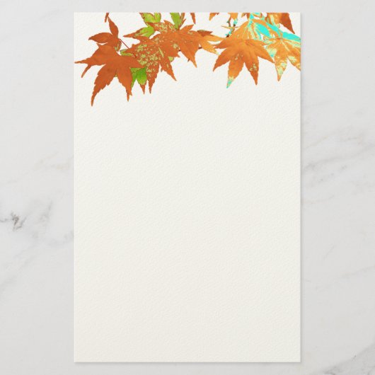 Festive Herfst Gold Japanse aple Leaves Canopy Briefpapier (Voorkant)
