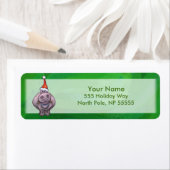 Festive Hippo on Green Etiket (Insitu)