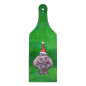 Festive Hippo on Green Snijplank (Voorkant)