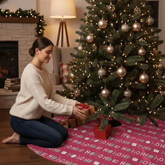 Festive Ho Ho Ho Chic Kerstmis Kerstboom Rok