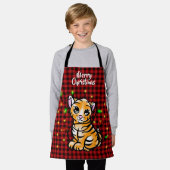 Festive Holiday-baby tijger, licht, rood gelaat Ap Schort (Gedragen)