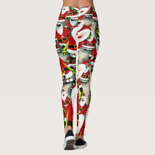 Festive Holiday Background Leggings (Achterkant)