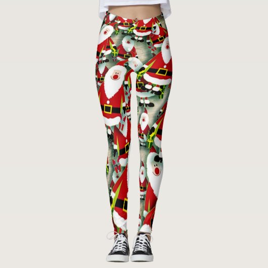 Festive Holiday Background Leggings (Voorkant)