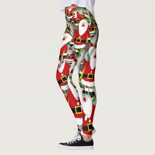 Festive Holiday Background Leggings (Links)