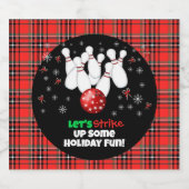 Festive Holiday Bowling  Bier Etiket (Enkel label)