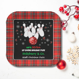 Festive Holiday Bowling  Papieren Bordje