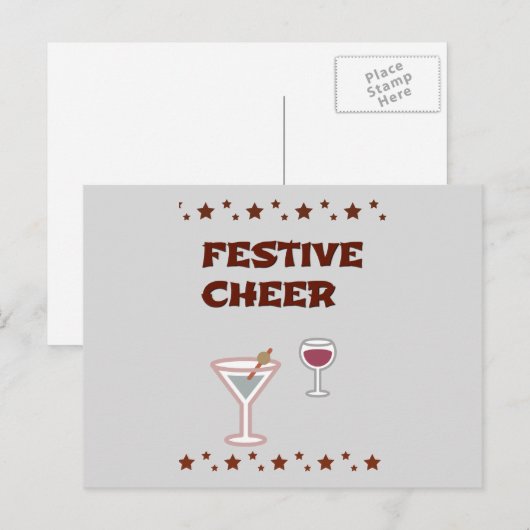 Festive Holiday Briefkaart (Voorkant / Achterkant)