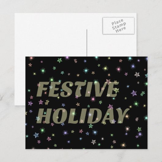 Festive Holiday Briefkaart (Voorkant / Achterkant)