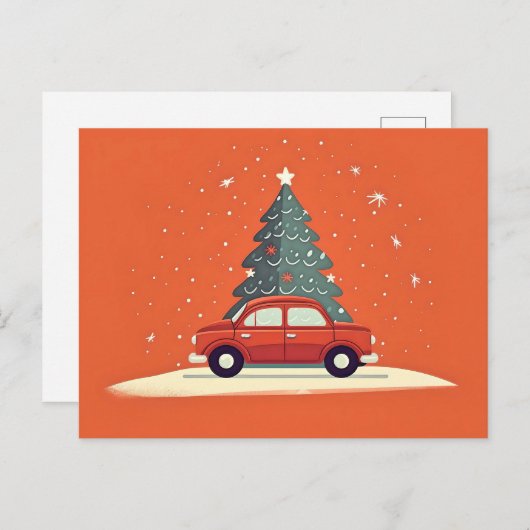 Festive Holiday Briefkaart (Voorkant / Achterkant)