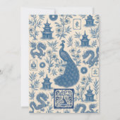 Festive Holiday Card - Mahjong Toile Feestdagenkaart (Achterkant)