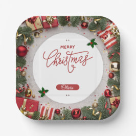 Festive Holiday Celebration Party Design Papieren Bordje