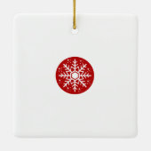 Festive Holiday Cheers Red Holly Kerstmis Keramisch Ornament (Achterkant)