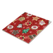 Festive Holiday Chistmas Koekjes Print Tile Tegeltje (Zijkant)