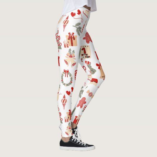 Festive Holiday Christmas Pants for Women Leggings (Rechts)