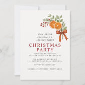 Festive Holiday Christmas Party Botanical Kaart (Voorkant)