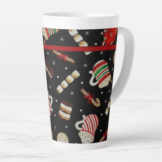 Festive Holiday Coffee Latte Mok (Rechterhoek)