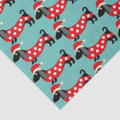 Festive Holiday Dachshunds Tissuepapier (Detail)