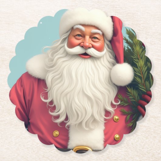 Festive Holiday Designed Kartonnen Onderzetters (Voorkant)