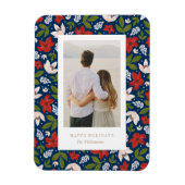 Festive Holiday Floral Magneet (Verticaal)