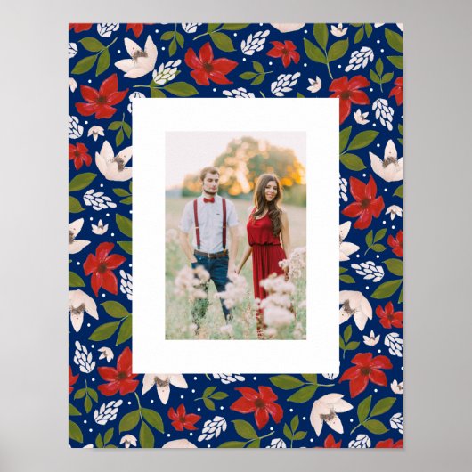 Festive Holiday Floral Poster (Voorkant)