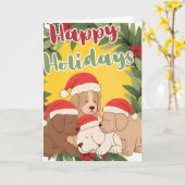 Festive Holiday Folded Greeting Card Kaart (Gele Bloem)