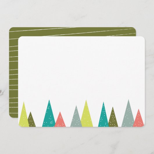 Festive Holiday Forest 5x7 Stationery Kaarten (Voorkant / Achterkant)