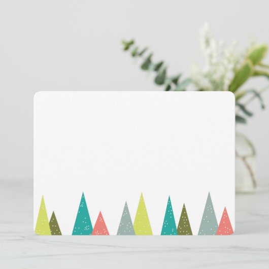 Festive Holiday Forest 5x7 Stationery Kaarten (Staand voorkant)