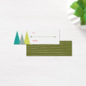 Festive Holiday Forest Gift Labels Mini Visitekaartjes (Bureau)