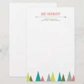Festive Holiday Forest Stationery Briefpapier (Voorkant / Achterkant)