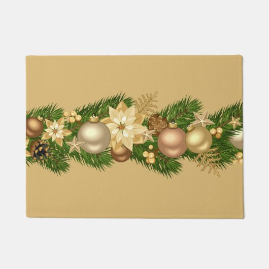 Festive Holiday Garland Doormat Deurmat (Voorkant)