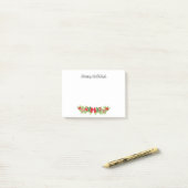 Festive Holiday Garland Post-it Notes (Op bureau)