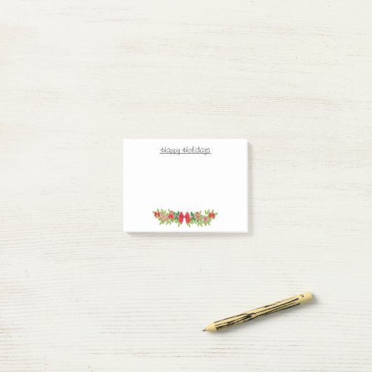 Festive Holiday Garland Post-it Notes (Op bureau)