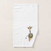 Festive Holiday Giraffe met Holly Wreator Bad Handdoek (Handdoek)