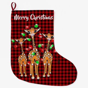 Festive Holiday Giraffe Vrolijk kerstfeest Grote Kerstsok