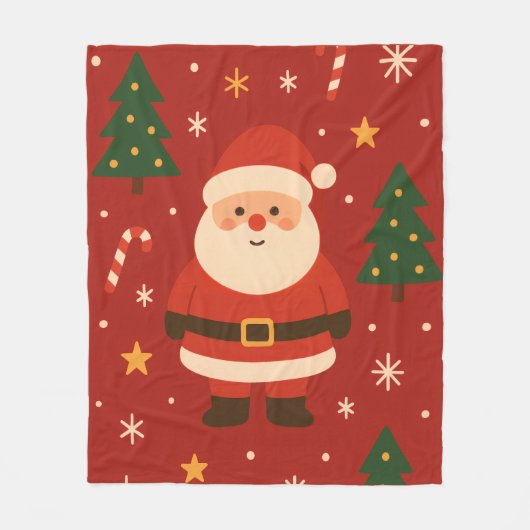 Festive Holiday Glow Fleece Deken (Voorkant)