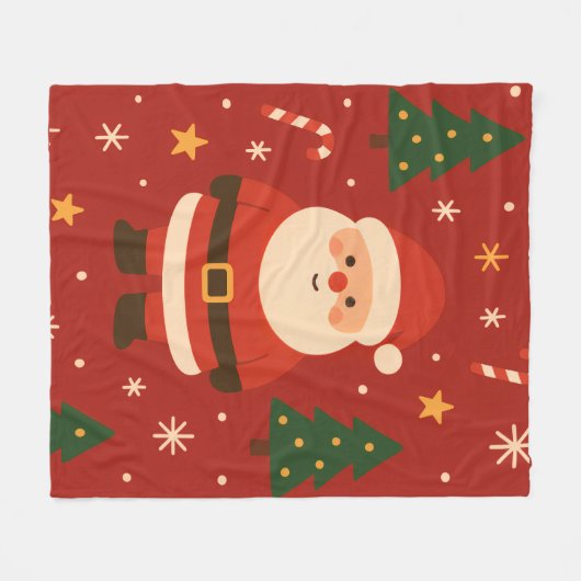 Festive Holiday Glow Fleece Deken (Voorkant (Horizontaal))