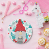 Festive Holiday Gnome met cadeaus Papieren Bordje (Feest)