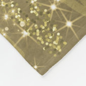 Festive Holiday Gold Christmas Trees w/ Bows Fleece Deken (Hoek)