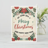 “Festive Holiday Greeting Card Feestdagenkaart (Staand voorkant)