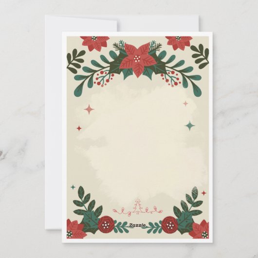 “Festive Holiday Greeting Card Feestdagenkaart (Achterkant)