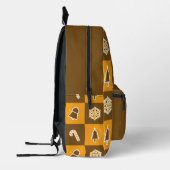 Festive Holiday Grid Pattern Bedrukte Rugzak (Links)