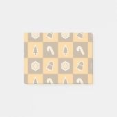 Festive Holiday Grid Pattern Post-it® Notes (Voorkant)