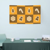 Festive Holiday Grid Pattern Spandoek (Beurs)