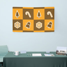 Festive Holiday Grid Pattern Spandoek