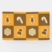 Festive Holiday Grid Pattern Spandoek (Horizontaal)