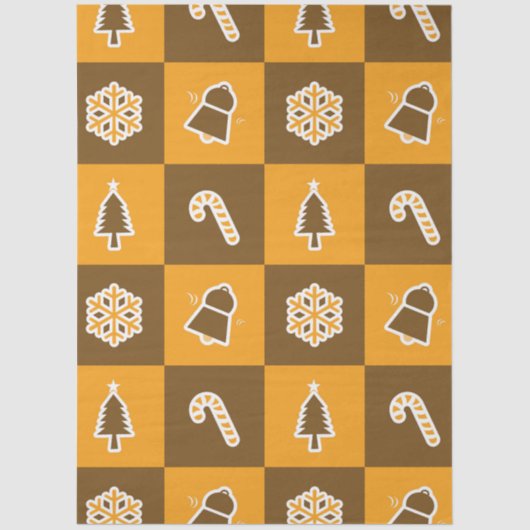 Festive Holiday Grid Pattern Tissuepapier (Voorkant)