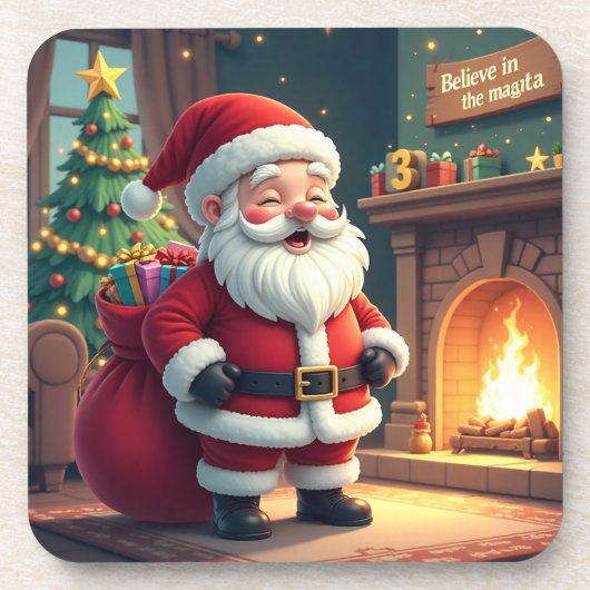 Festive Holiday Home Accent - Christmas Decorative Bier Onderzetter (Voorkant)