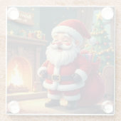 Festive Holiday Home Accent - Christmas Decorative Glazen Onderzetter (Achterkant)