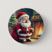 Festive Holiday Home Accent - Christmas Decorative Ronde Button 5,7 Cm (Voorkant)